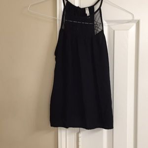 Black tank with lace insert
